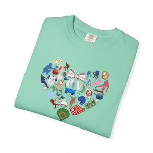 Baseball Valentine Short Sleeve T Shirt - 4 Color Options