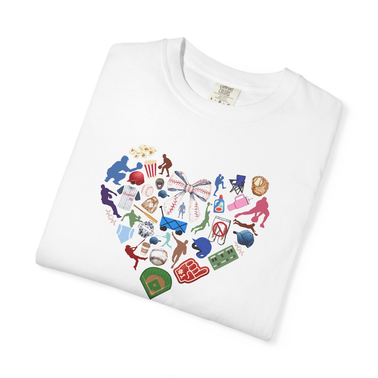 Baseball Valentine Short Sleeve T Shirt - 4 Color Options