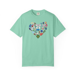 Baseball Valentine Short Sleeve T Shirt - 4 Color Options