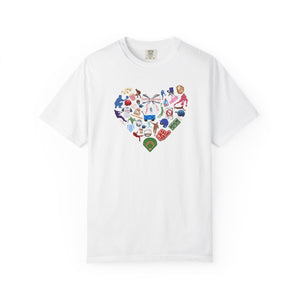 Baseball Valentine Short Sleeve T Shirt - 4 Color Options