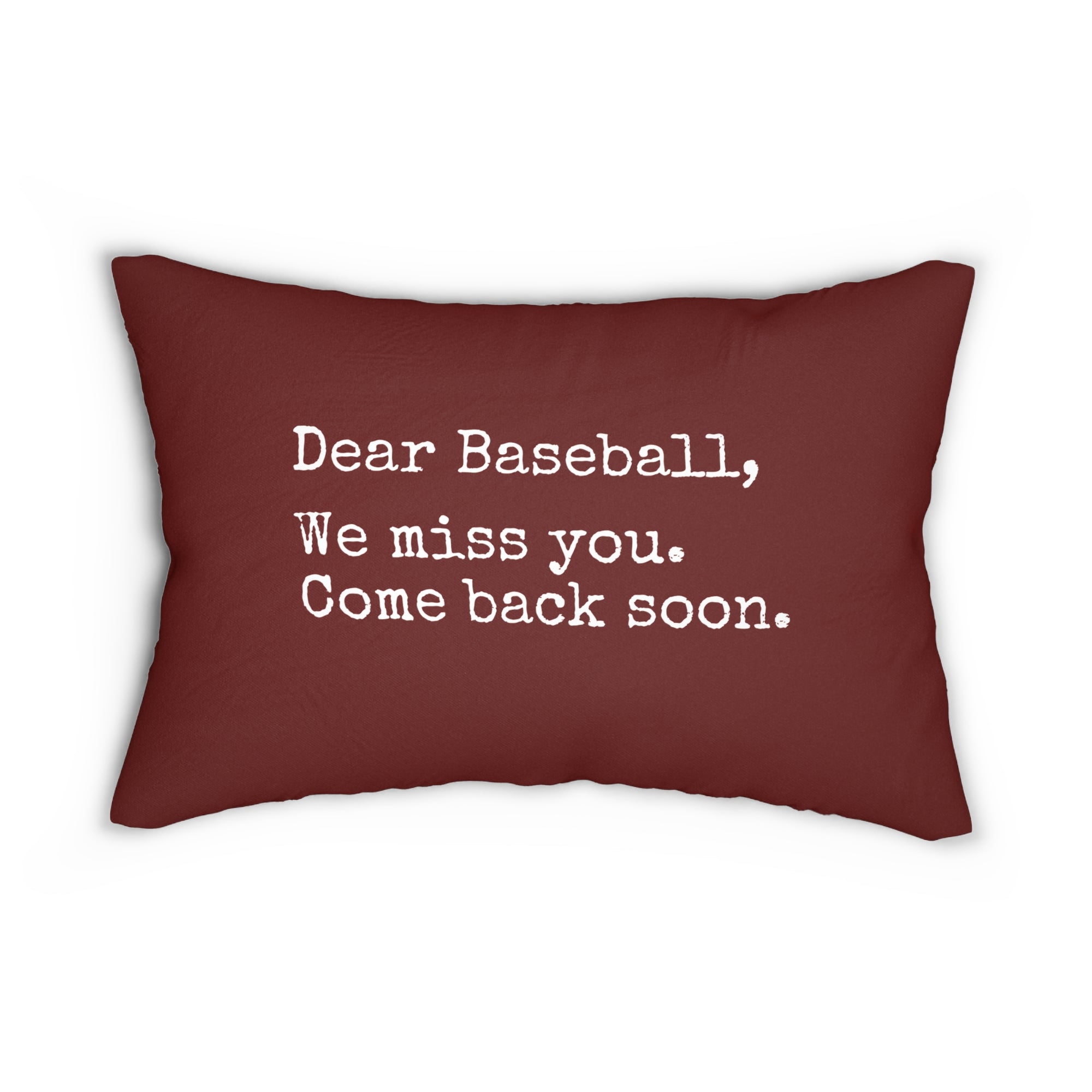 Two Sided Baseball Lumbar Pillow