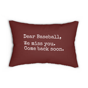 Two Sided Baseball Lumbar Pillow