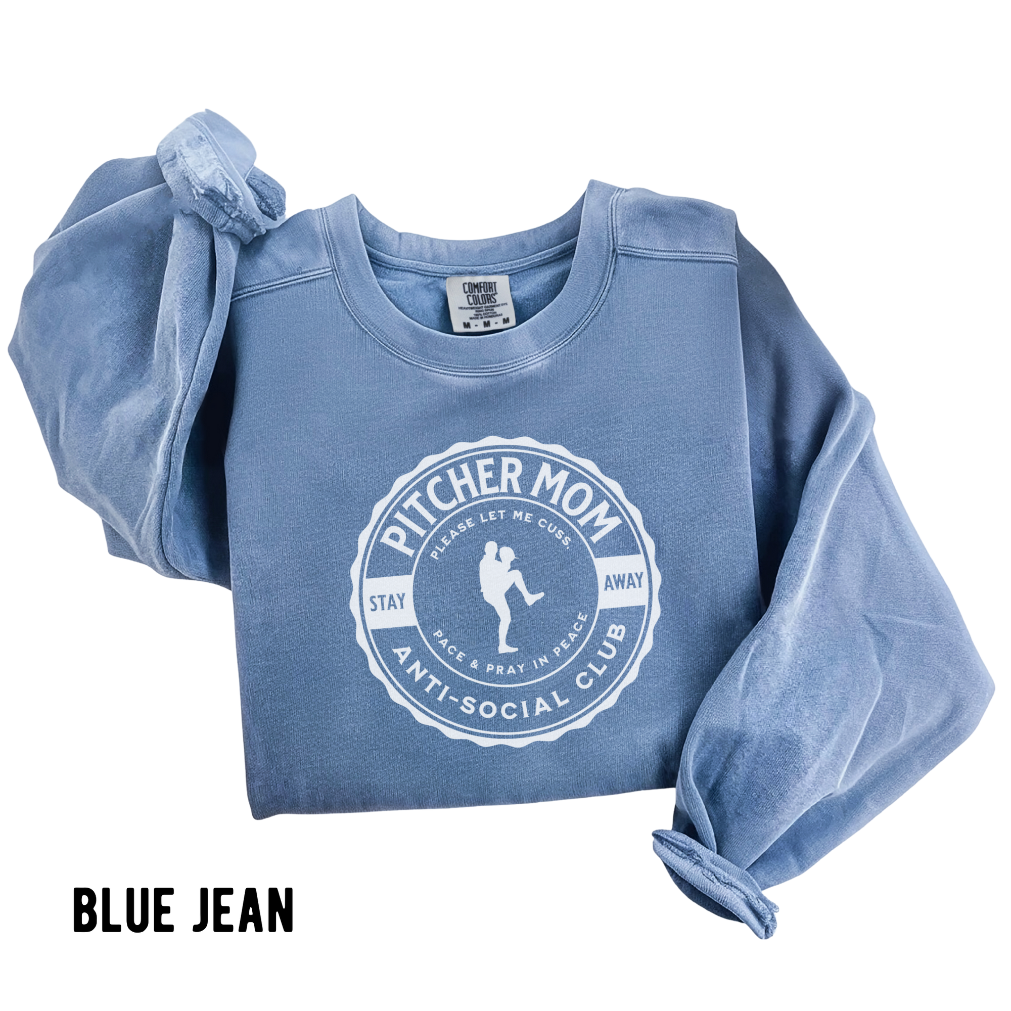 Pitcher Mom Anti Social Club Crewneck Sweatshirt