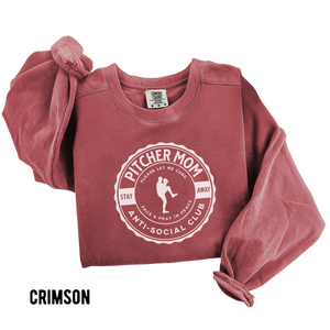 Pitcher Mom Anti Social Club Crewneck Sweatshirt