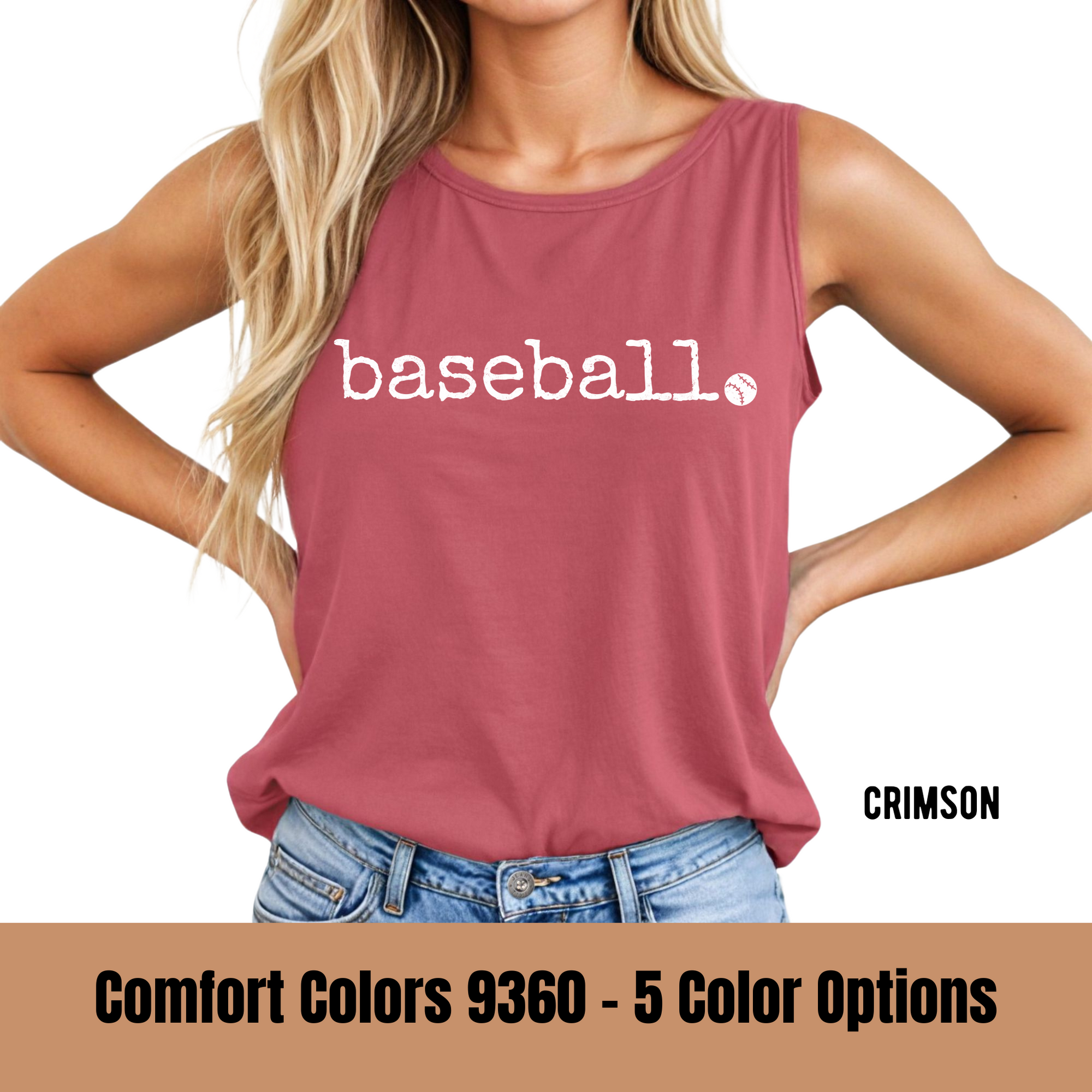 Baseball Typewriter Tank Top