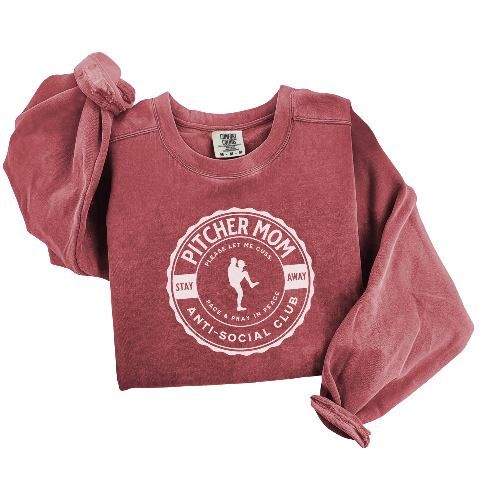 Pitcher Mom Anti Social Club Crewneck Sweatshirt