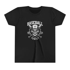 Baseball Family for Life Youth Short Sleeve Cotton Tee