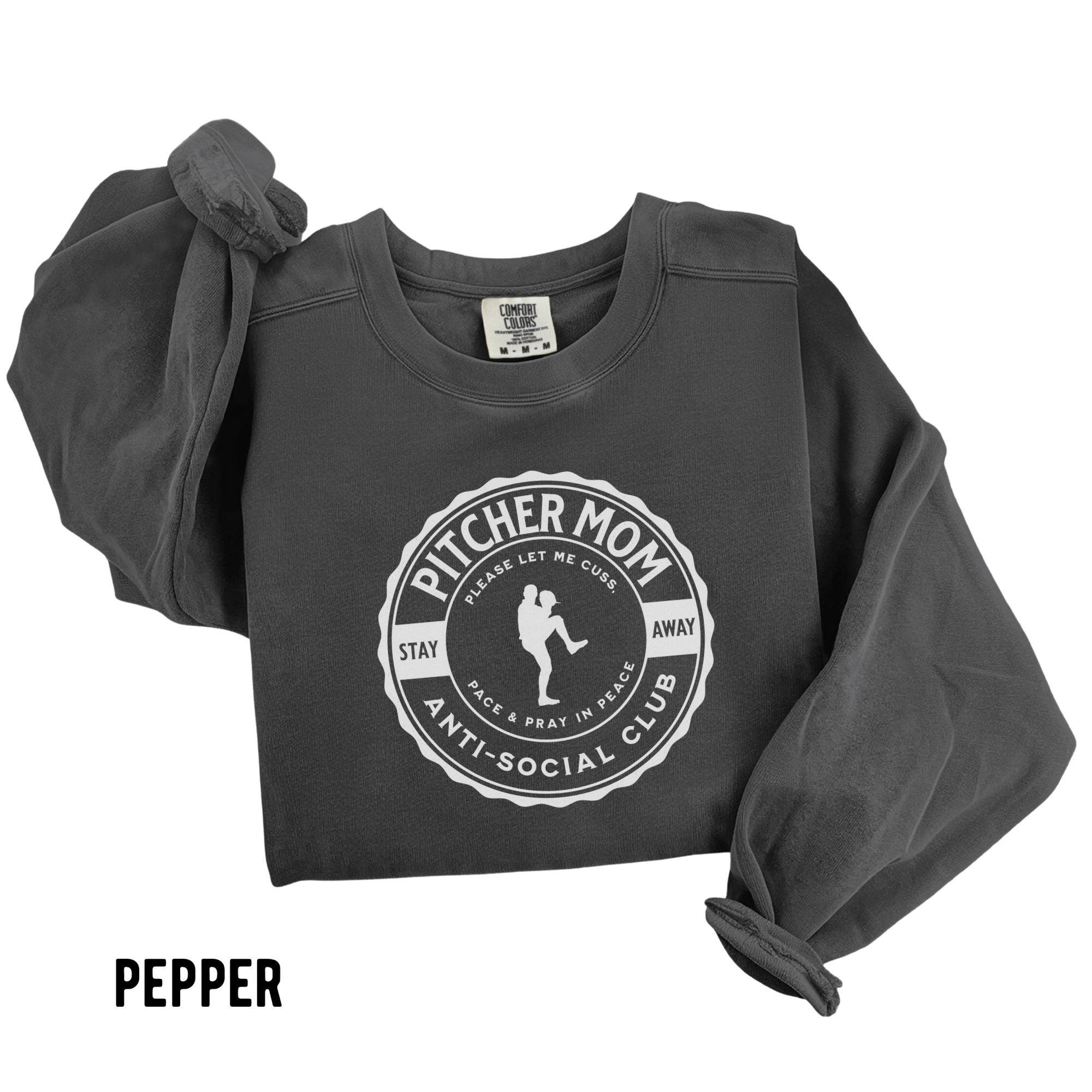 Pitcher Mom Anti Social Club Crewneck Sweatshirt