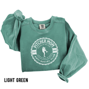 Pitcher Mom Anti Social Club Crewneck Sweatshirt
