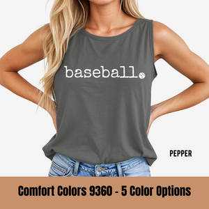 Baseball Typewriter Tank Top