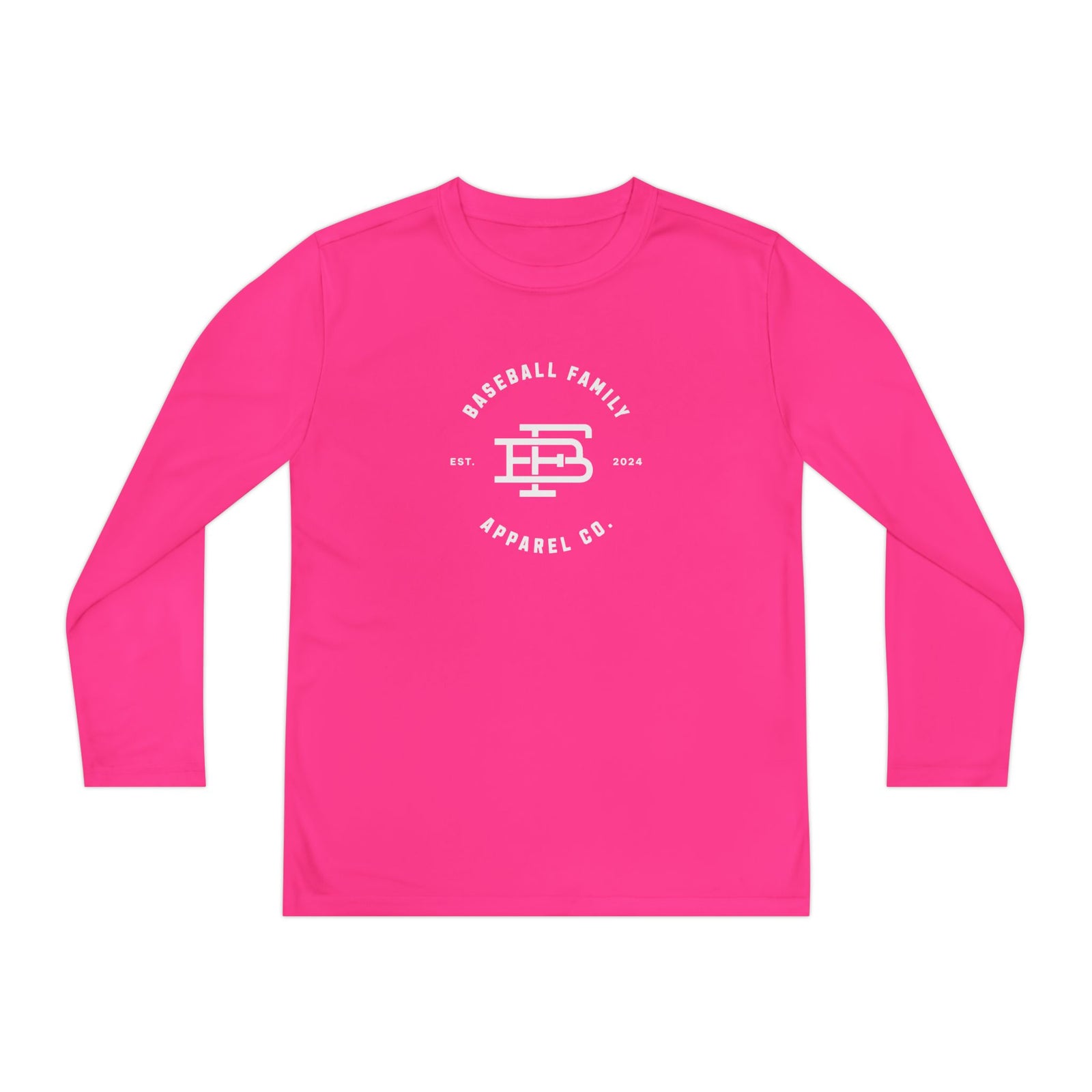 Baseball Family™ Insignia Youth Long Sleeve Moisture Wicking T Shirt