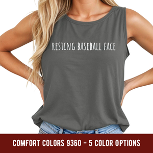 Resting Baseball Face Comfort Colors Tank Top