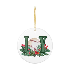 Baseball Joy Holiday Ornament