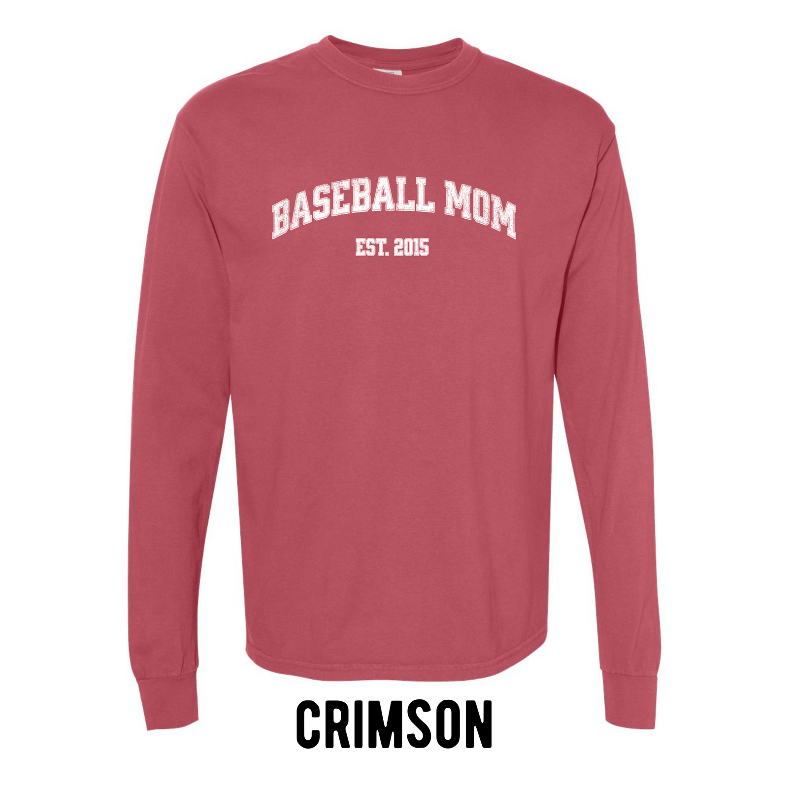 Customized Crimson Baseball T Shirt