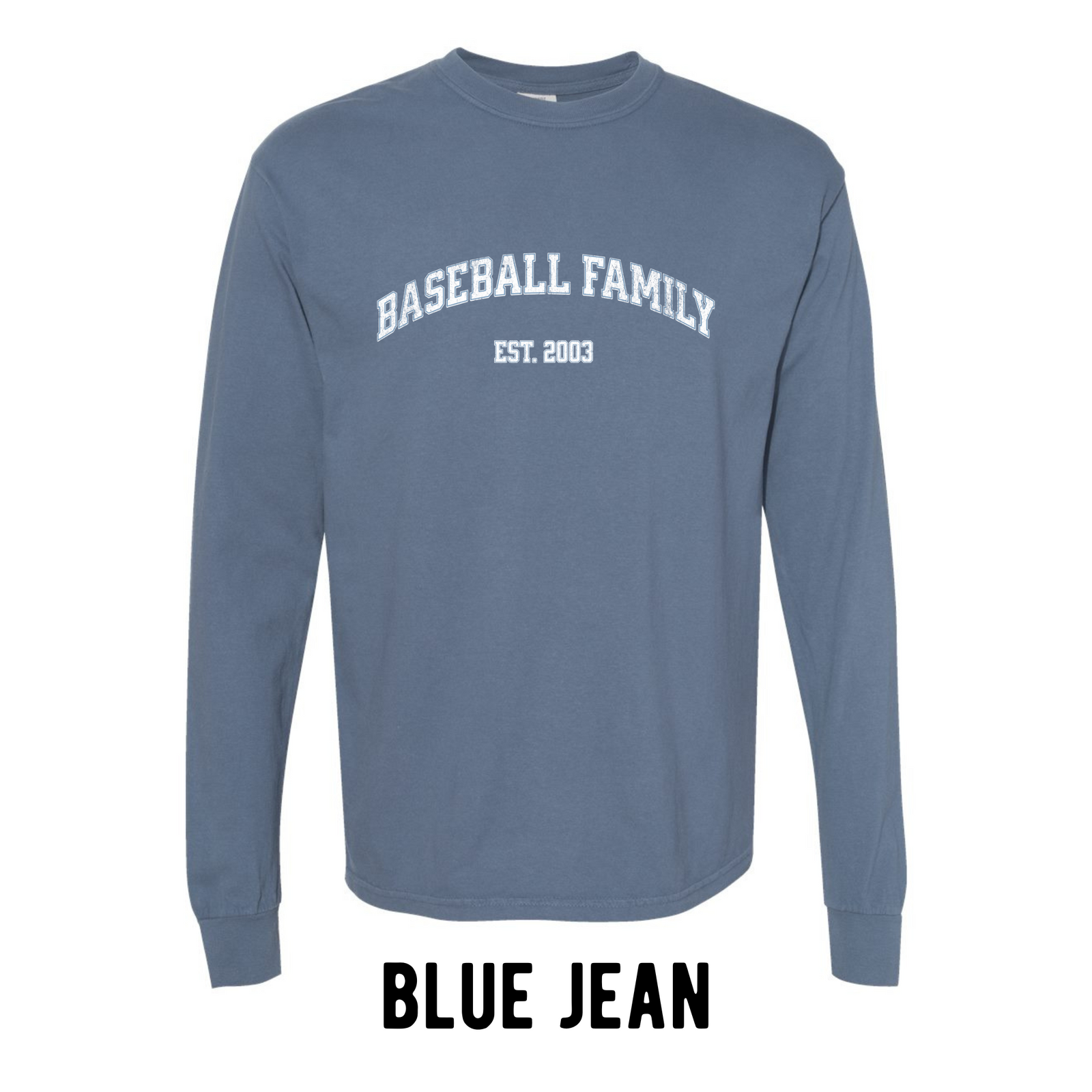 Customized Blue Jean Baseball T Shirt