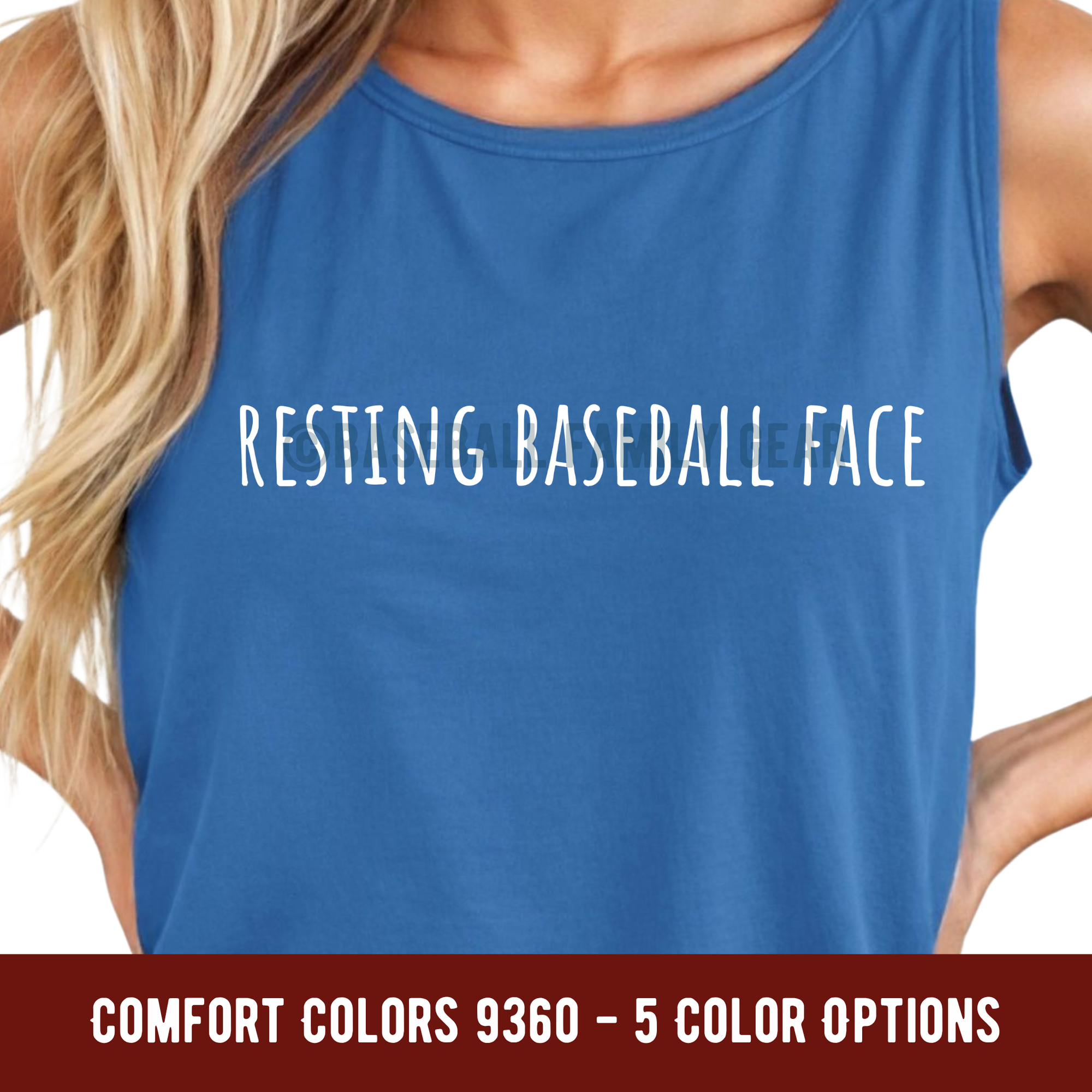 Resting Baseball Face Comfort Colors Tank Top