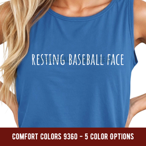 Resting Baseball Face Comfort Colors Tank Top
