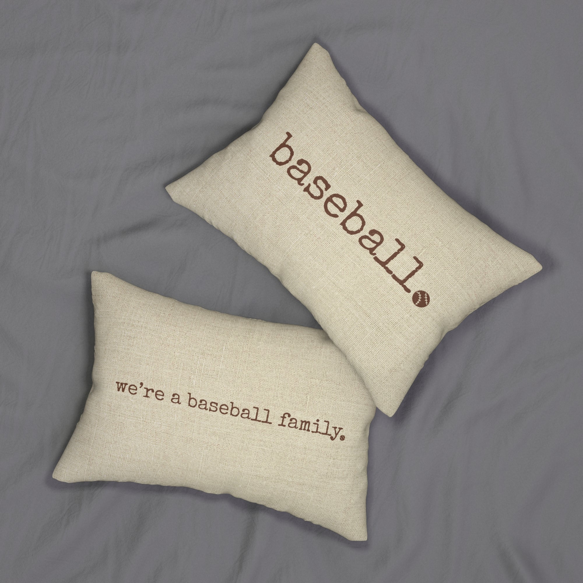 Baseball Lumbar Pillow with 2 Designs
