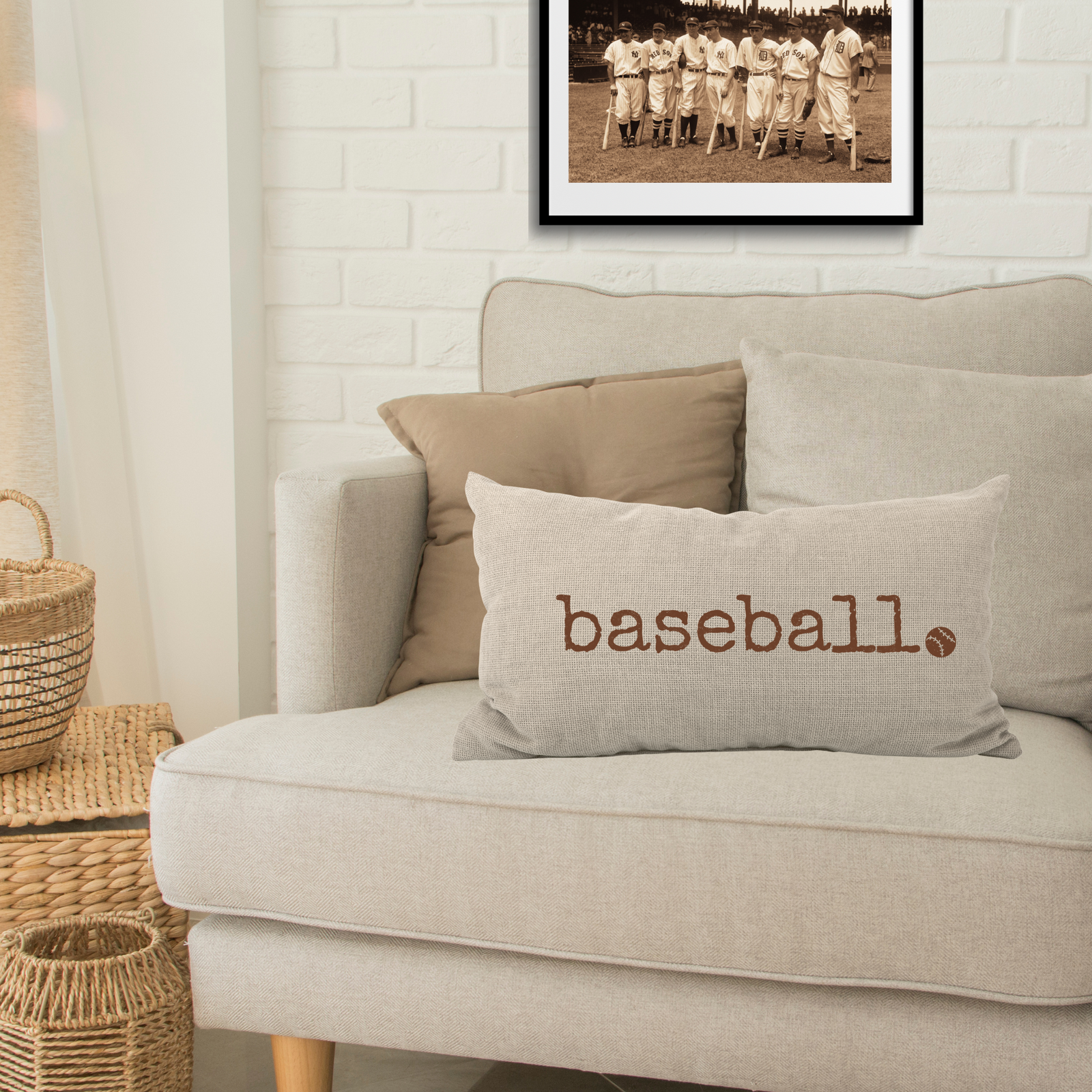 Baseball Lumbar Pillow