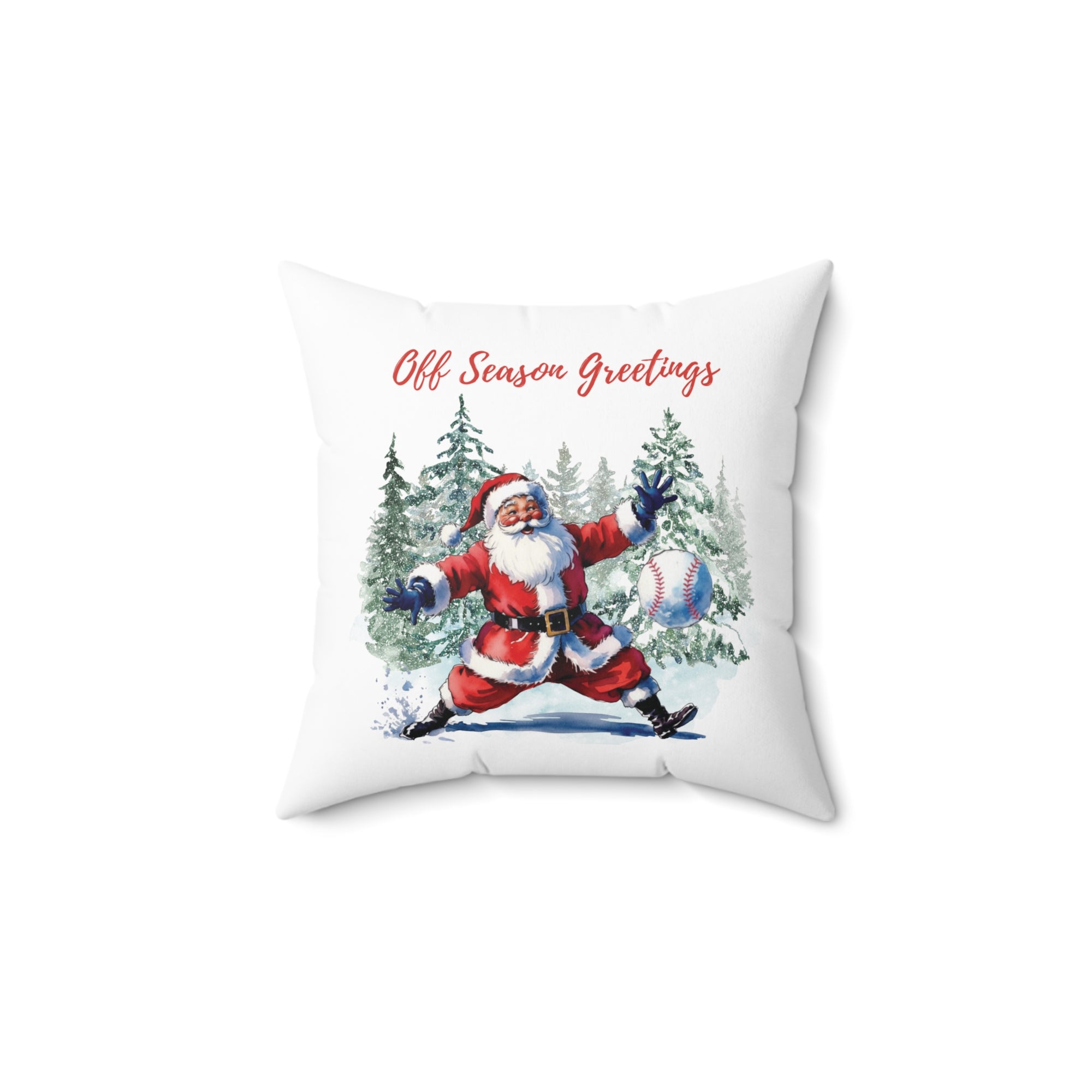 Off Season Greetings Baseball Pillow