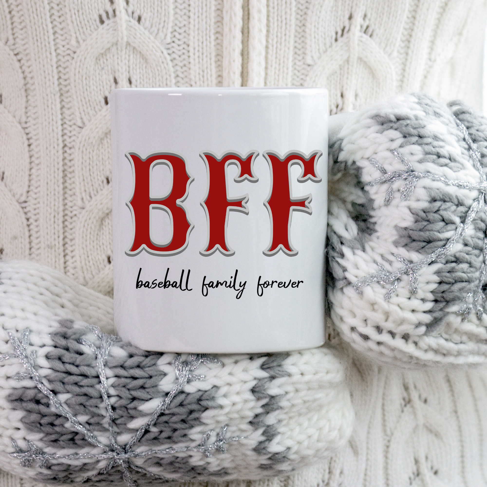 BFF Baseball Family Forever 15 oz. Ceramic Coffee Mug