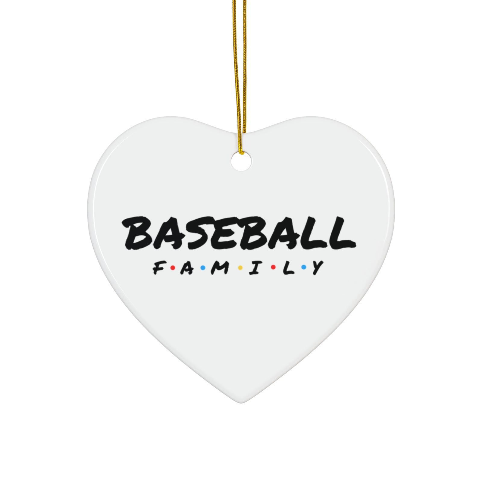 Baseball Family Ceramic Ornament