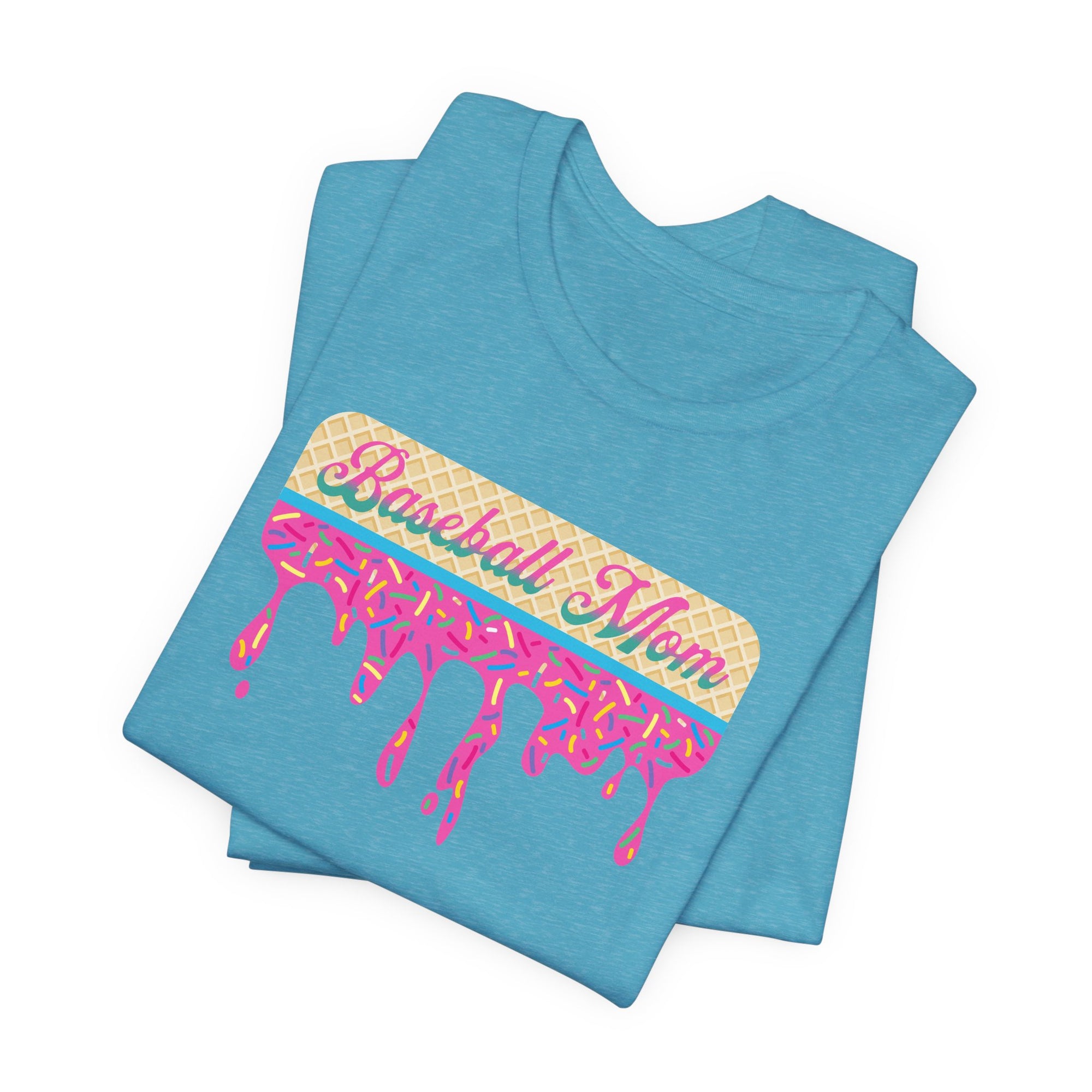 Baseball Mom Ice Cream Drip T Shirt