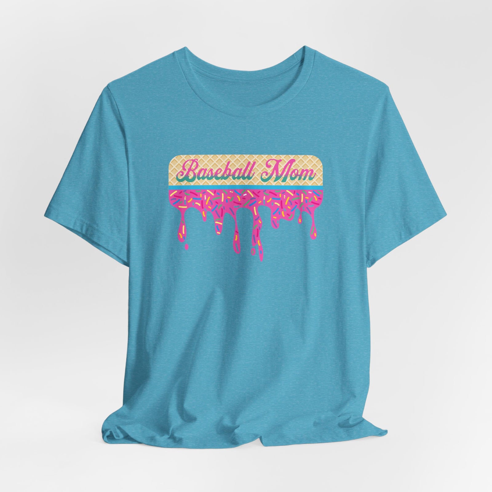 Baseball Mom Ice Cream Drip T Shirt