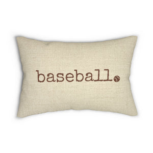 Baseball Lumbar Pillow with 2 Designs