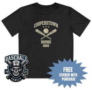 Cooperstown Bound Youth Tech T Shirt