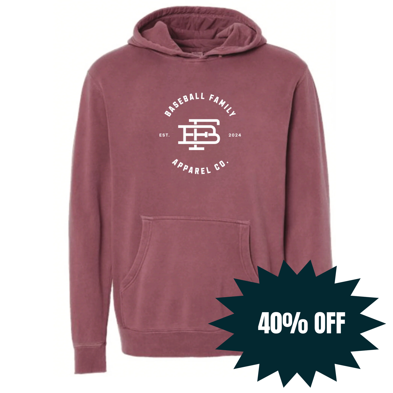 Baseball Family™ Insignia Hoodie - Maroon
