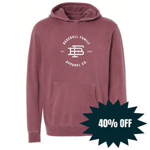 Baseball Family™ Insignia Hoodie - Maroon