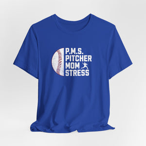Pitcher Mom Stress Short Sleeve T Shirt