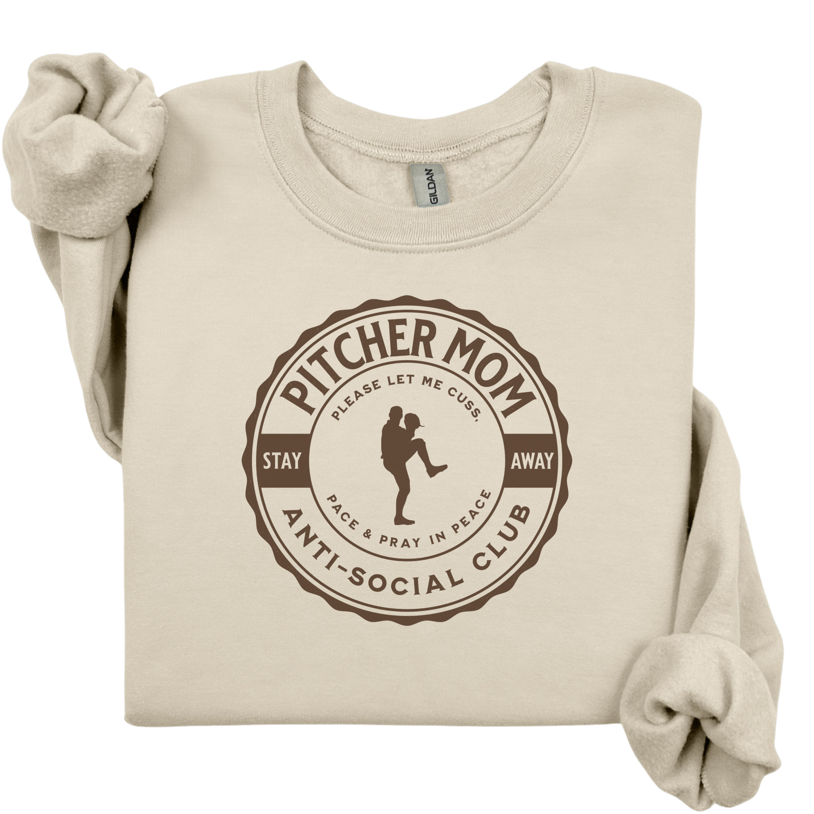 Pitcher Mom Anti Social Club Crewneck Sweatshirt