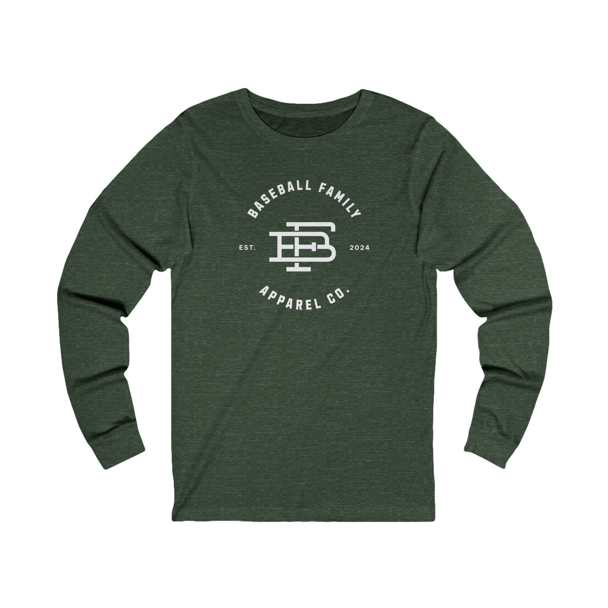 Baseball Family Insignia Long Sleeve Tee (4 Color Options)