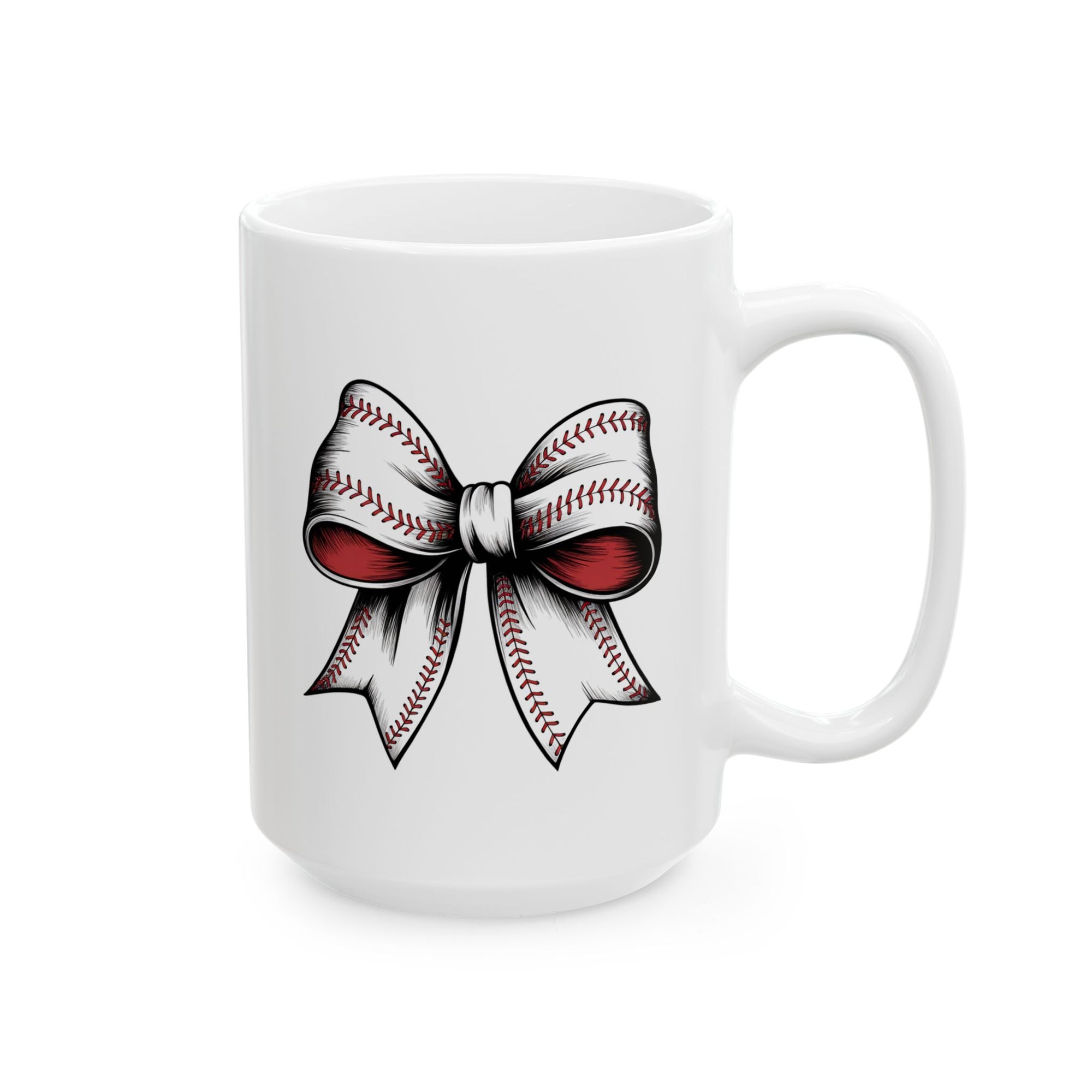 Baseball Bow 15 oz  Coffee Mug