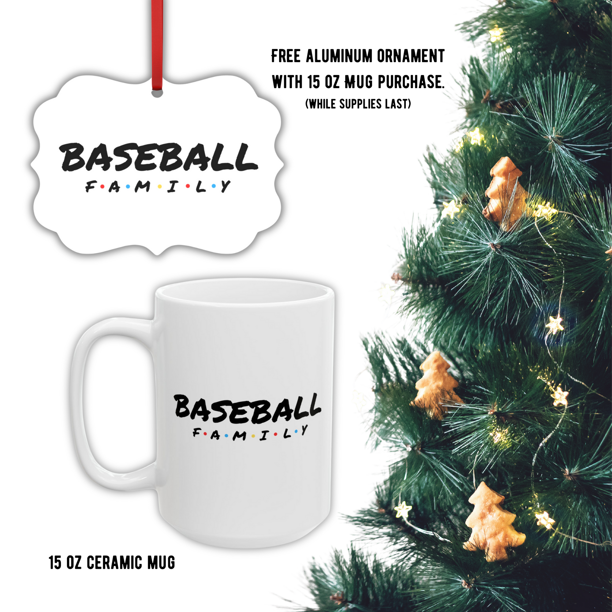 Baseball Friends 15 oz Ceramic Mug