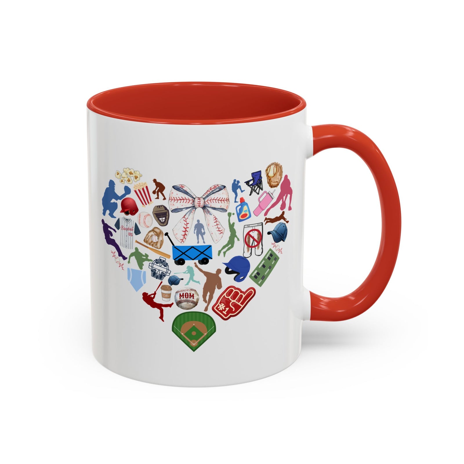 Baseball Heart Collage 11 oz Mug