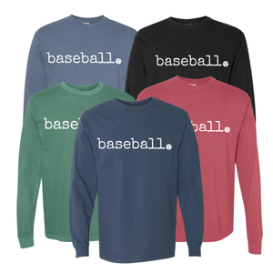 Baseball Typography Long Sleeve Shirt
