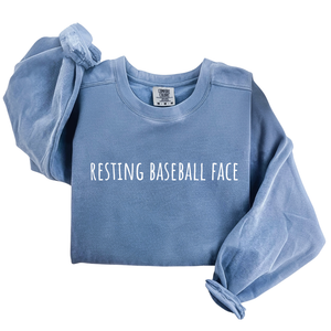 Resting Baseball Face Crewneck Sweatshirt