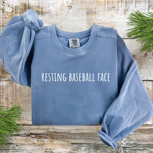 Resting Baseball Face Crewneck Sweatshirt