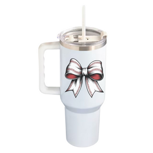 Baseball Bow 40  Oz Tumbler