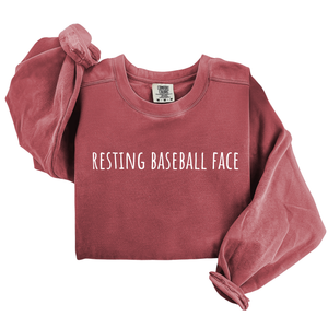 Resting Baseball Face Crewneck Sweatshirt