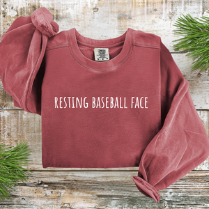 Resting Baseball Face Crewneck Sweatshirt