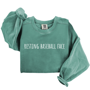Resting Baseball Face Crewneck Sweatshirt