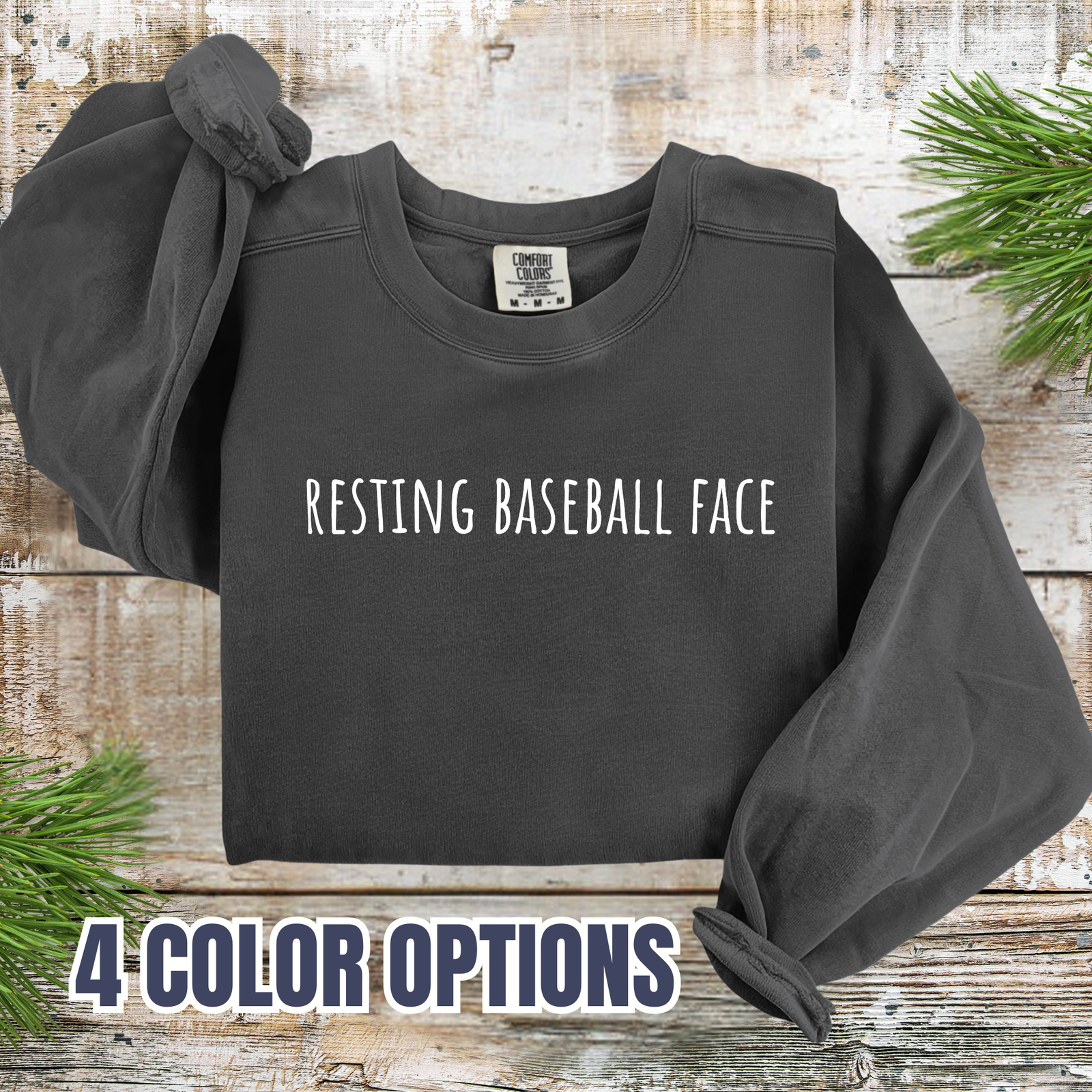 Resting Baseball Face Crewneck Sweatshirt