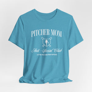 Pitcher Mom Anti-Social Club Bella Canvas Tee