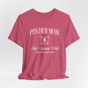 Pitcher Mom Anti-Social Club Bella Canvas Tee