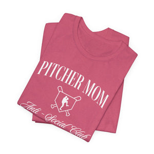 Pitcher Mom Anti-Social Club Bella Canvas Tee