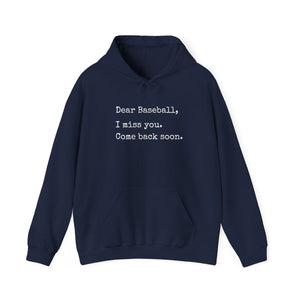 Dear Baseball I Miss You Unisex Hooded Sweatshirt